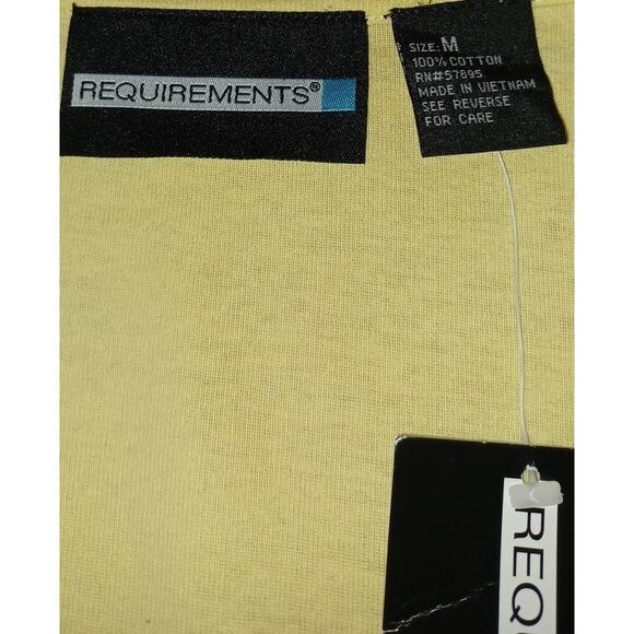 NWT Requirements Baby Doll Top Women's Medium Butter Yellow Sweetheart Neckline - Picture 5 of 6